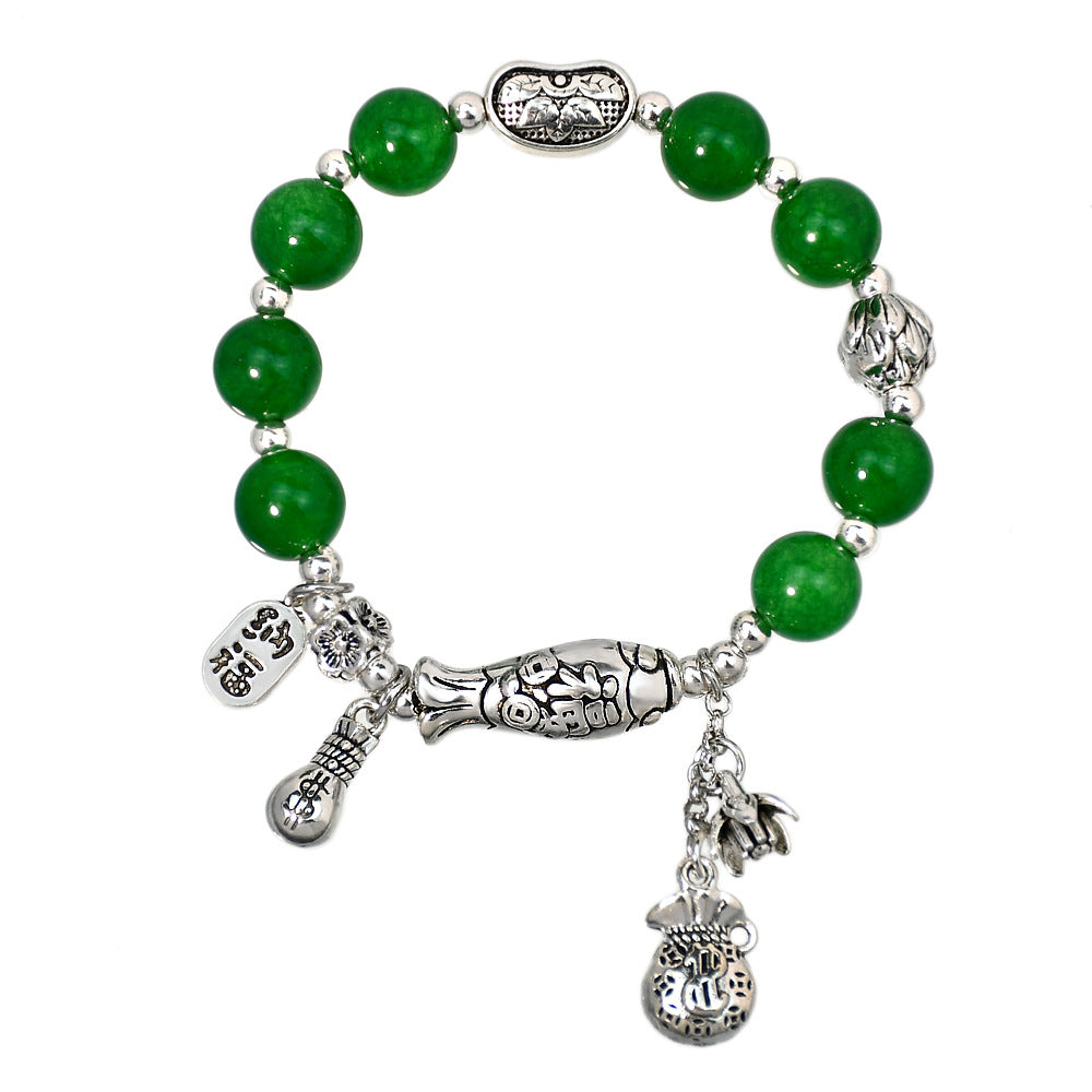 Wholesale Agate Beads Lucky Nafu Small Fish Bracelet